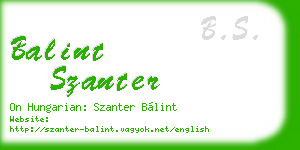balint szanter business card